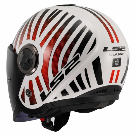 LS2 OF620 Classy helmet Cool gloss white wineberry