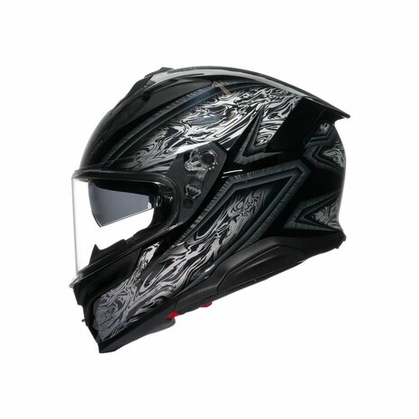AGV K7 Damascus Gloss Black Silver