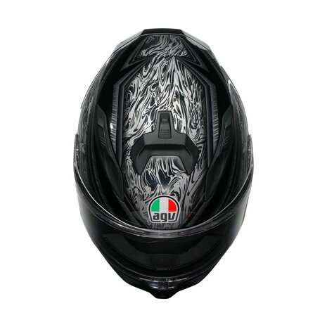 AGV K7 Damascus Gloss Black Silver