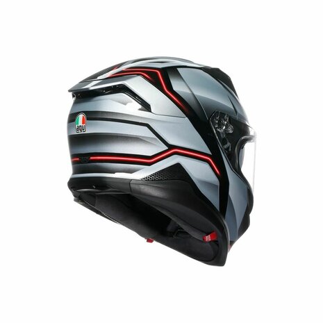 AGV K7 Jaeger Matt Black Silver Red