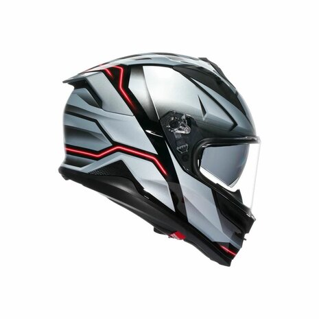 AGV K7 Jaeger Matt Black Silver Red