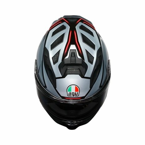 AGV K7 Jaeger Matt Black Silver Red