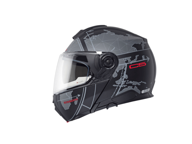 Schuberth C5 Globe Modular Motorcycle Helmet - Matt Grey Black