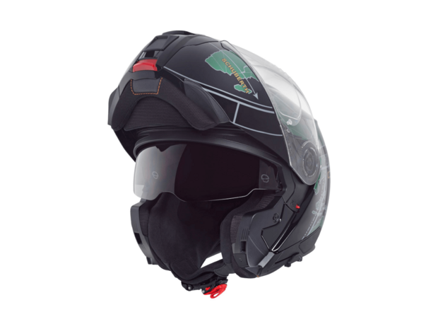 Schuberth C5 Globe Modular Motorcycle Helmet - Black Green