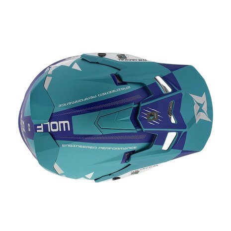 Axxis Wolf Jackal C7 matt blue offroad mx motorcycle helmet