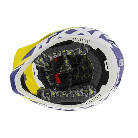 Axxis Wolf Jackal A3 matt yellow blue - Size L - offroad mx motorcycle helmet