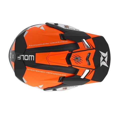 Axxis Wolf Jackal B14 matt orange black offroad mx motorcycle helmet