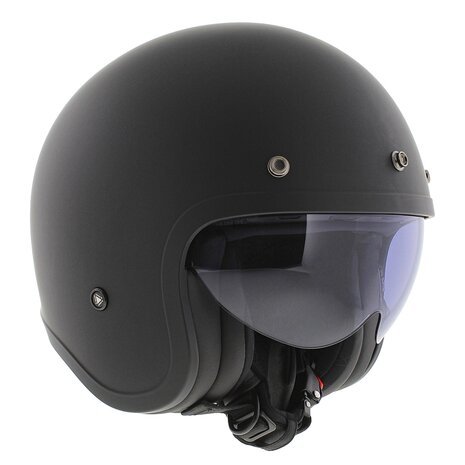 LS2 OF599 Spitfire II matt black special edition with peak included - Open Face helmet motorcycle scooter
