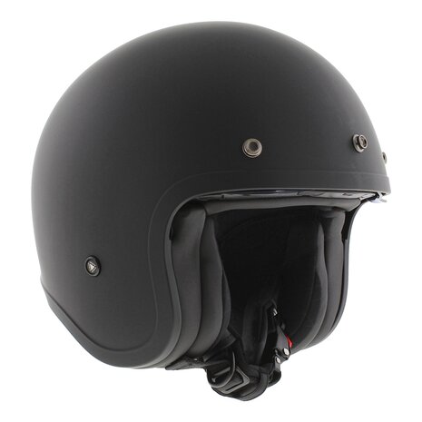 LS2 OF599 Spitfire II Button matt black special edition with peak included - Open Face helmet motorcycle scooter