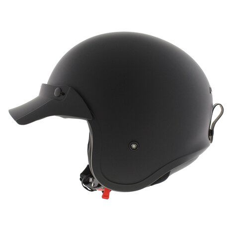 LS2 OF599 Spitfire II Button matt black special edition with peak included - Open Face helmet motorcycle scooter