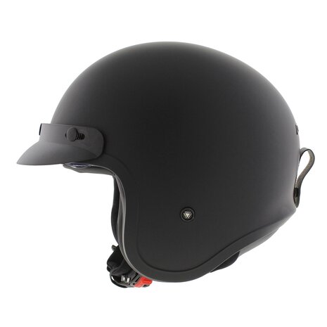 LS2 OF599 Spitfire II Button matt black special edition with peak included - Open Face helmet motorcycle scooter