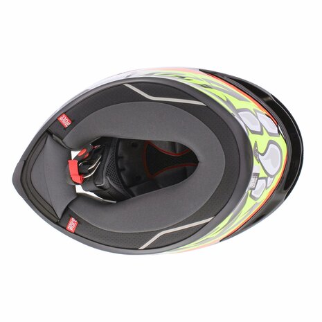 AGV K6 S Bezzecchi 2024 motorcycle helmet black red white fluo yellow
