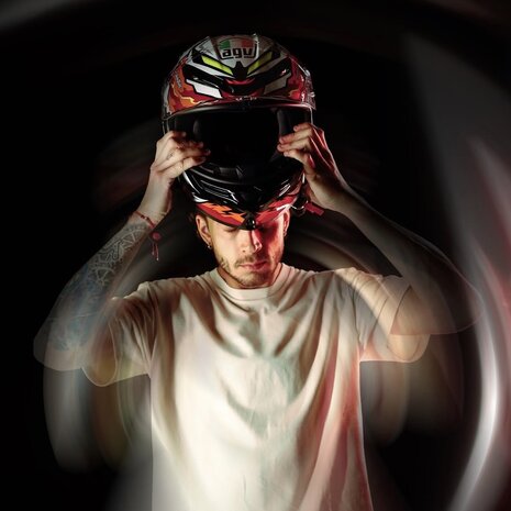 AGV K6 S Bezzecchi 2024 motorcycle helmet black red white fluo yellow