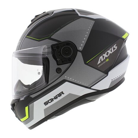 Axxis Draken S helmet Sonar B13 matt black grey yellow