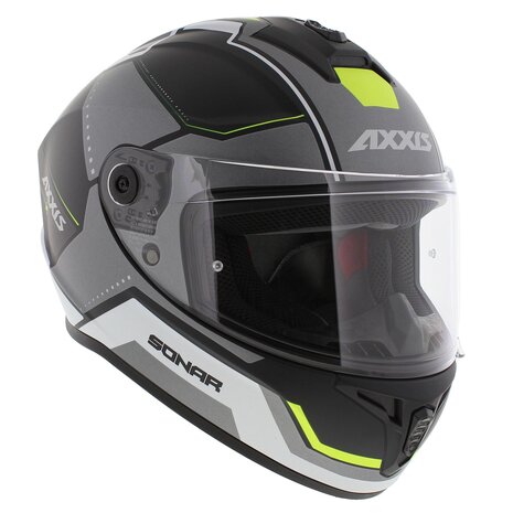 Axxis Draken S helmet Sonar B13 matt black grey yellow