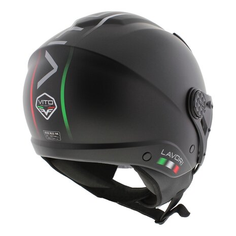 Vito jet helmet Lavori matt black fashion