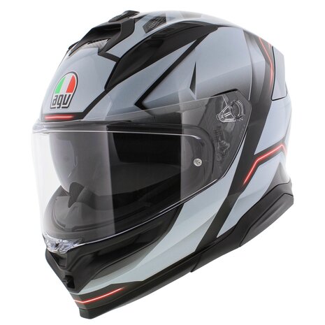 AGV K7 helmet Jaeger gloss black silver red