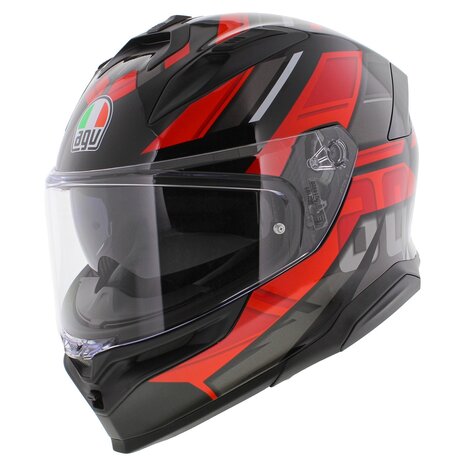 AGV K7 helmet Taurax gloss black red