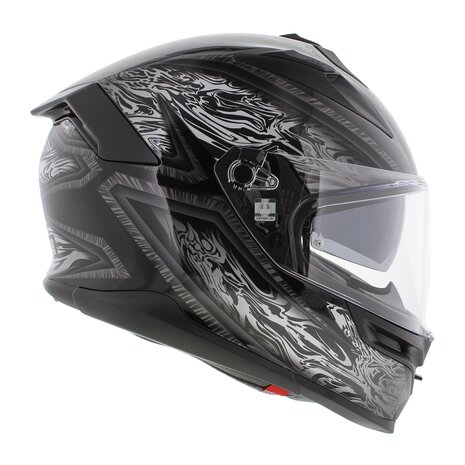 AGV K7 helmet Damascus gloss black silver