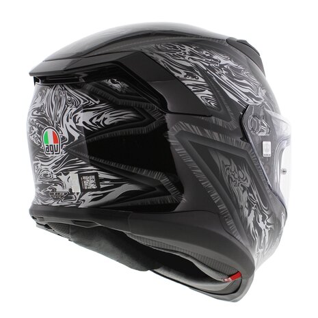 AGV K7 helmet Damascus gloss black silver