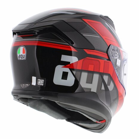 AGV K7 helmet Taurax gloss black red