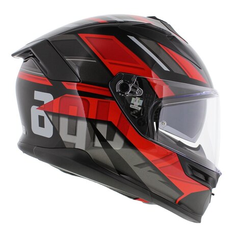 AGV K7 helmet Taurax gloss black red