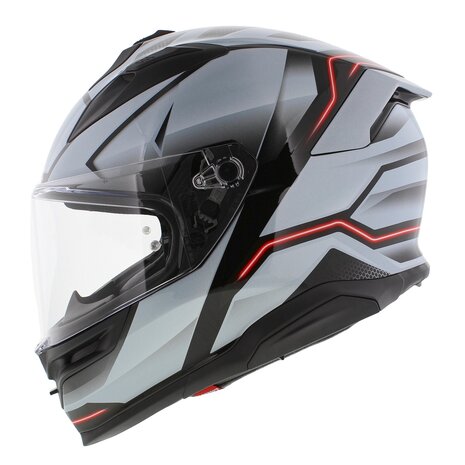 AGV K7 helmet Jaeger gloss black silver red