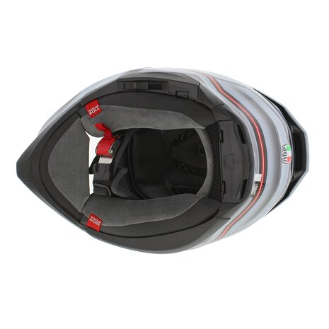AGV K7 helmet Jaeger gloss black silver red