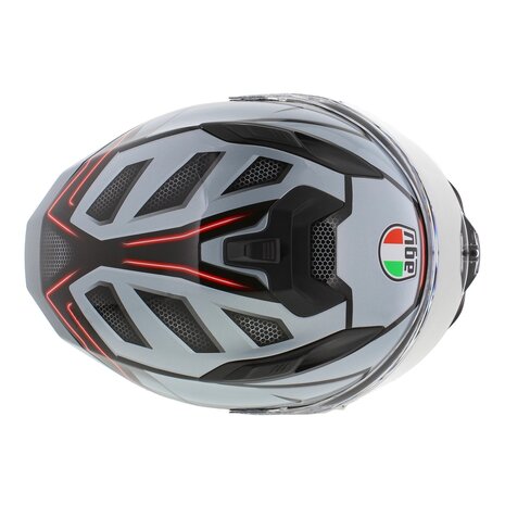 AGV K7 helmet Jaeger gloss black silver red
