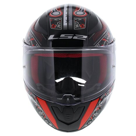 LS2 FF353 Rapid Mini Voodoo gloss black red - Size kids small - Helmet for motorcycle / scooter / karting