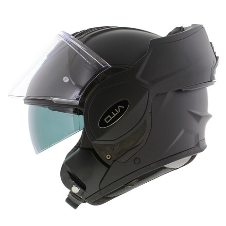 Vito Reverse Modular Motorcycle Helmet - matt black - flip back