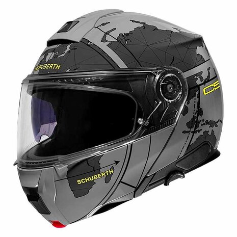 Schuberth C5 Globe Modular Motorcycle Helmet - Gloss Grey Black
