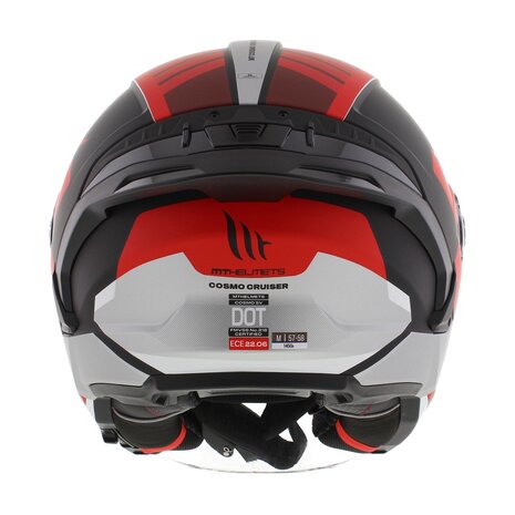 MT Jet Cosmo SV Helmet Cruiser matt black red