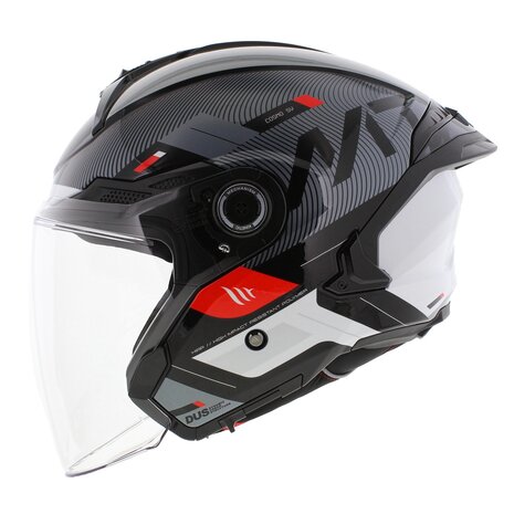 MT Jet Cosmo SV Helmet Silence gloss black white