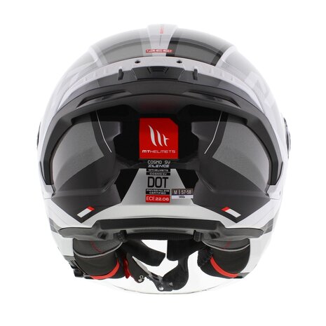 MT Jet Cosmo SV Helmet Silence gloss white grey