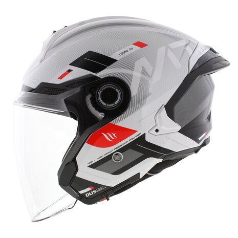 MT Jet Cosmo SV Helmet Silence gloss white grey