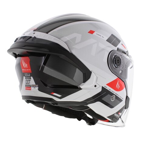 MT Jet Cosmo SV Helmet Silence gloss white grey