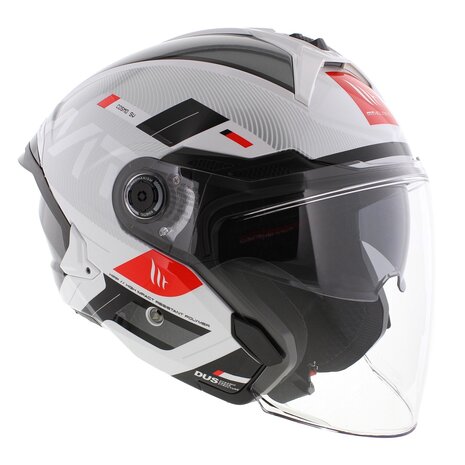 MT Jet Cosmo SV Helmet Silence gloss white grey