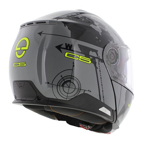 Schuberth C5 Globe Modular Motorcycle Helmet - Gloss Grey Black