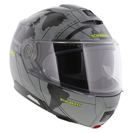 Schuberth C5 Globe Modular Motorcycle Helmet - Gloss Grey Black