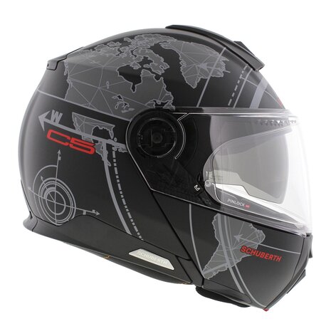 Schuberth C5 Globe Modular Motorcycle Helmet - Matt Black Grey