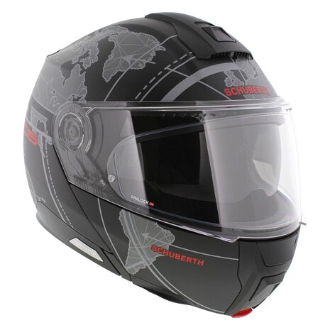 Schuberth C5 Globe Modular Motorcycle Helmet - Matt Black Grey