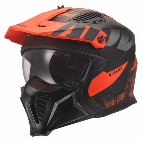LS2 OF606 Drifter helmet Gas grey orange
