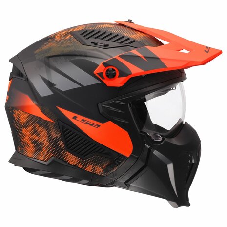 LS2 OF606 Drifter helmet Gas grey orange