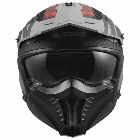 LS2 OF606 Drifter helmet Gas grey red