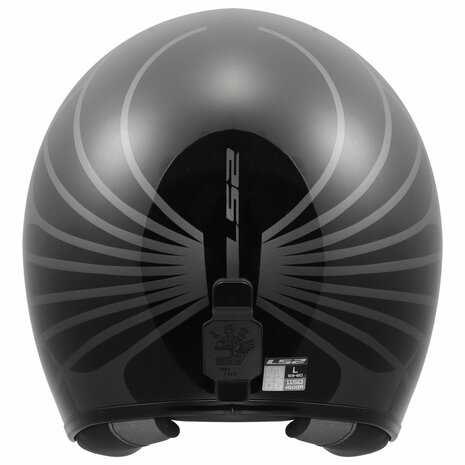 LS2 OF601 Bob II Open Face Motorcycle Helmet  - Cosmic gloss black grey