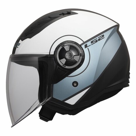 LS2 OF616 Airflow II helmet Cover matt grey blue