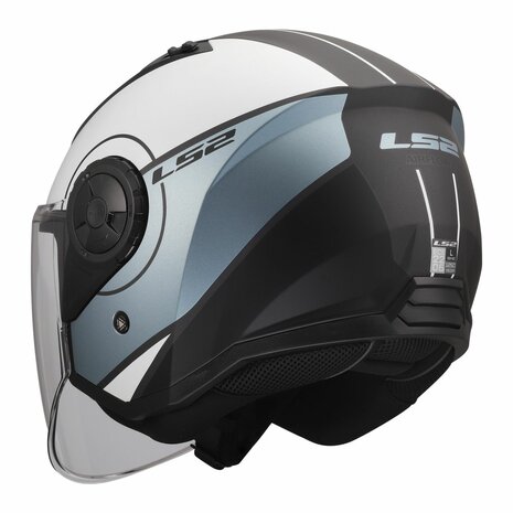 LS2 OF616 Airflow II helmet Cover matt grey blue