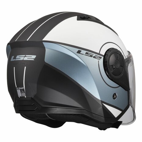 LS2 OF616 Airflow II helmet Cover matt grey blue