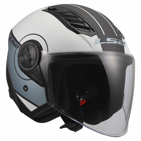 LS2 OF616 Airflow II helmet Cover matt grey blue